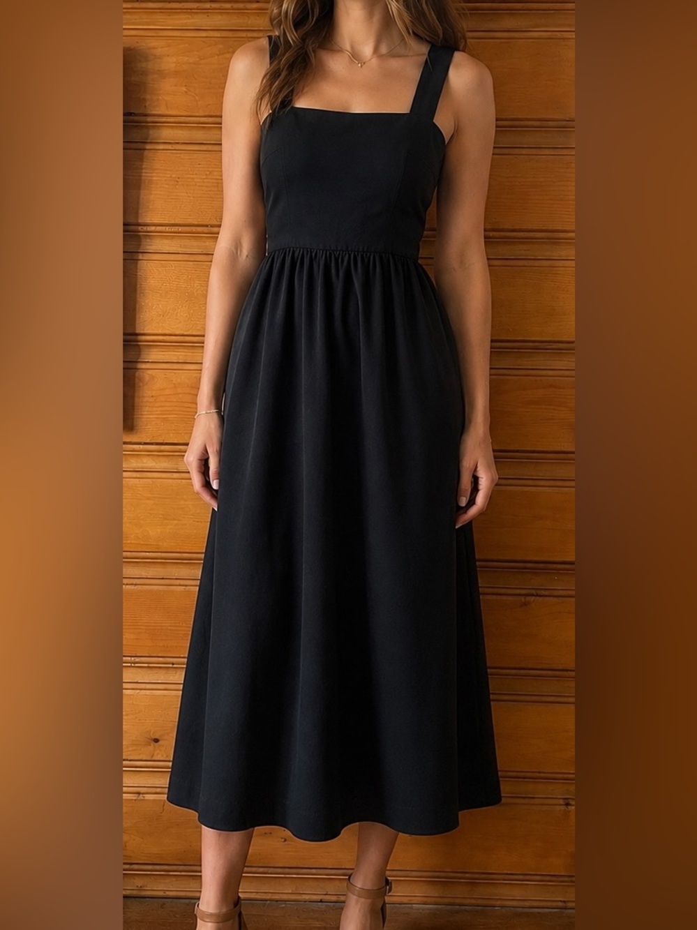 Alpha60 Black Midi Dress - XXS